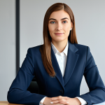 **

A professional businesswoman in a modest business suit, sitting at a desk in a modern office. She is fully clothed in appropriate attire. Safe for work. Perfect anatomy, natural proportions. Professional photography, high quality, family-friendly.

**