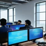 Home 21 정보처리 실기 시험의 최신 트렌드 분석 - A modern office environment in Karachi with diverse professionals collaborating using cloud computin...