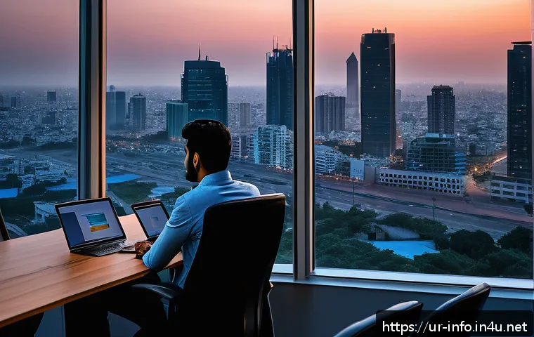 정보처리기사 취득 후 커리어 개발 사례 - A professional Pakistani IT networking event scene in a modern conference hall in Karachi, showing d...